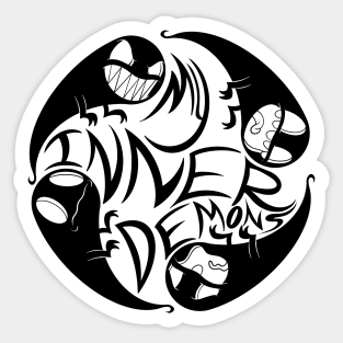 My Inner Demons (Black and White) Sticker